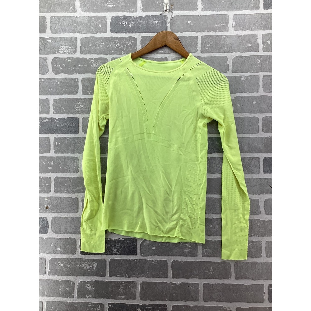 Lululemon Swiftly Tech Long Sleeve Crew Neck Neon Yellow Lime Green Top